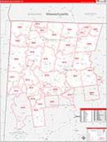 Northwest Hills, Ct Carrier Route Wall Map